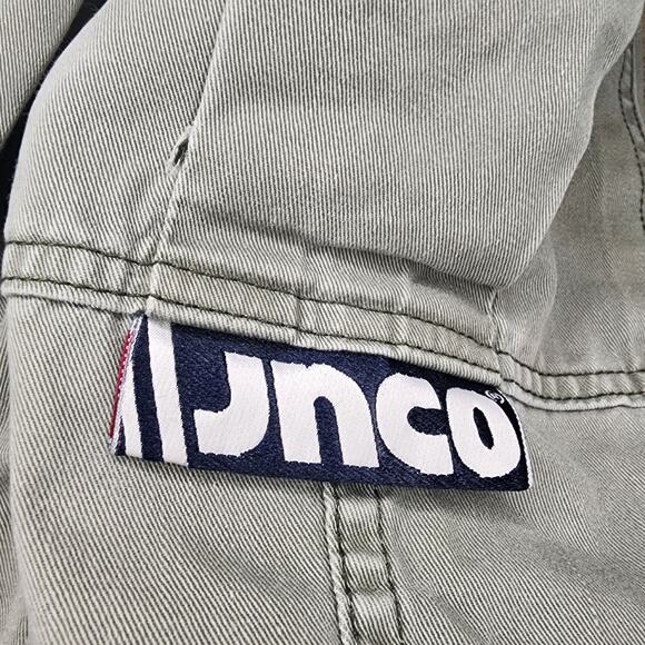 Vintage Jnco Industries Jeans Army Twill Cargo Pants Skater Grunge Olive 34x30 - Picture 10 of 15